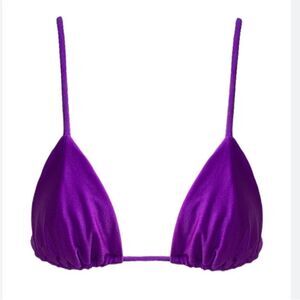 Isidora ITL Swim Mila Bikini Top Triangle Halter In Violet Purple Size M